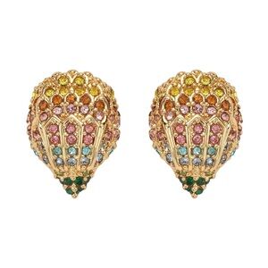 Kurt Geiger London Multicolor Crystal Pavè Eagle Head Stud Earrings